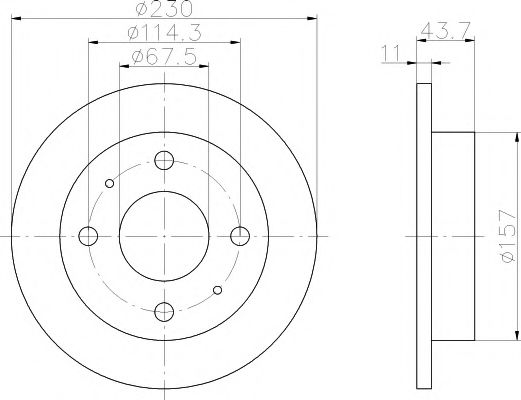 Тормозной диск HELLA PAGID 8DD 355 107-171