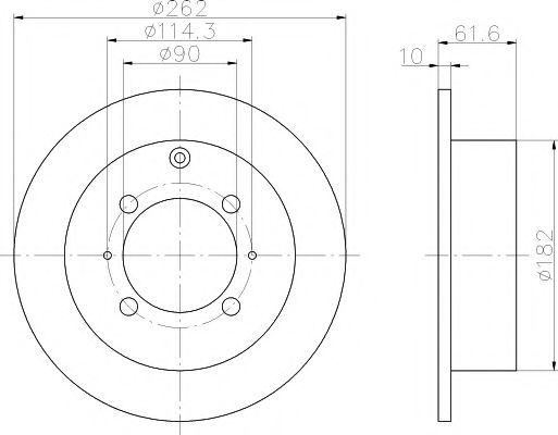 Тормозной диск HELLA PAGID 8DD 355 107-331