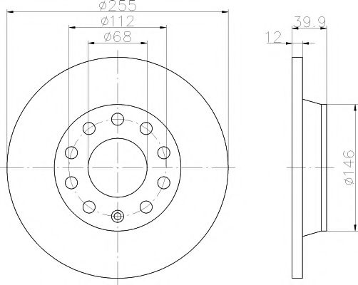 Тормозной диск HELLA PAGID 8DD 355 107-562