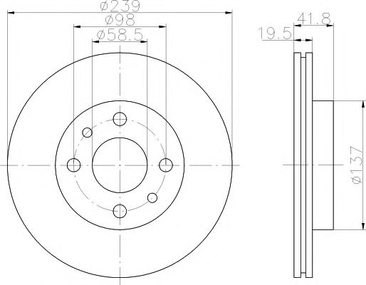 Тормозной диск HELLA PAGID 8DD 355 107-981