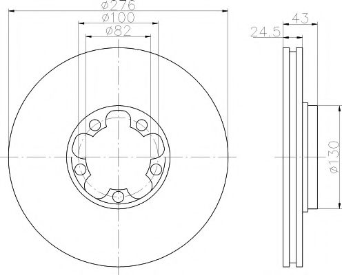 Тормозной диск HELLA PAGID 8DD 355 108-121