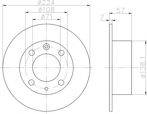 Тормозной диск HELLA PAGID 8DD 355 100-681