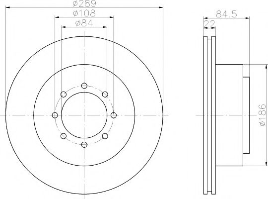 Тормозной диск HELLA PAGID 8DD 355 105-791