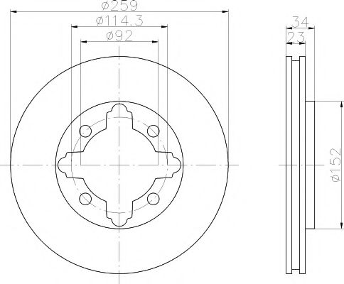 Тормозной диск HELLA PAGID 8DD 355 105-291