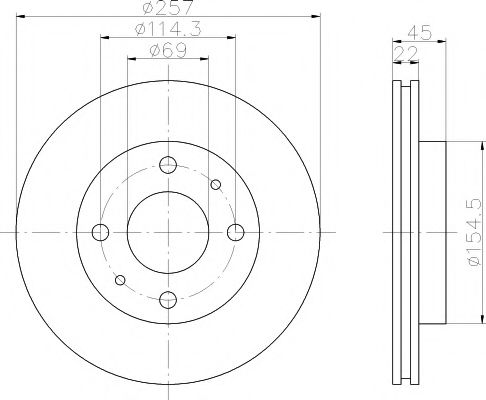 Тормозной диск HELLA PAGID 8DD 355 103-291