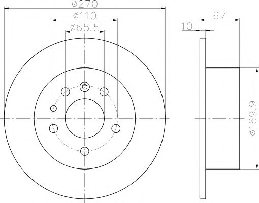 Тормозной диск HELLA PAGID 8DD 355 101-431