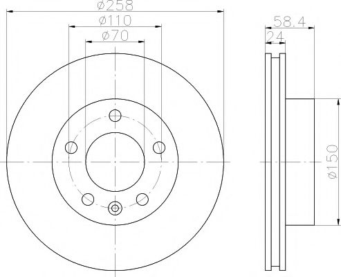 Тормозной диск HELLA PAGID 8DD 355 101-421