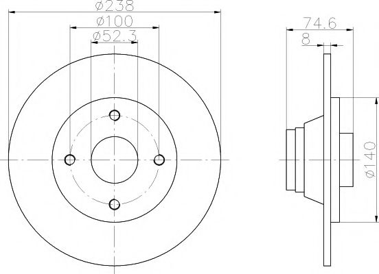 Тормозной диск HELLA PAGID 8DD 355 105-271