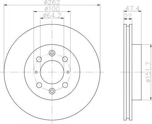 Тормозной диск HELLA PAGID 8DD 355 104-041