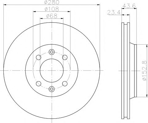 Тормозной диск HELLA PAGID 8DD 355 102-081