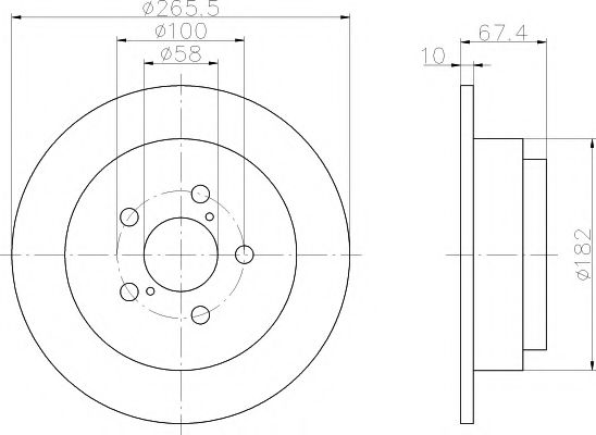 Тормозной диск HELLA PAGID 8DD 355 105-331