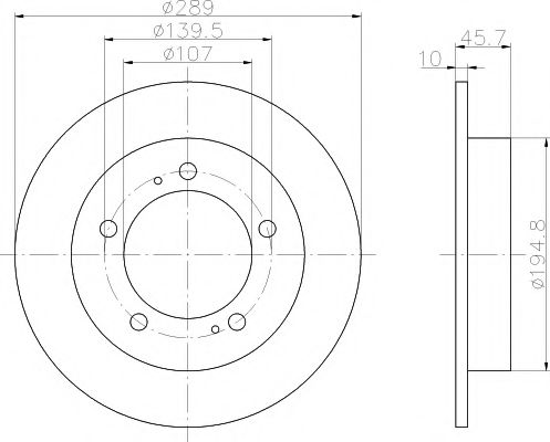 Тормозной диск HELLA PAGID 8DD 355 103-611