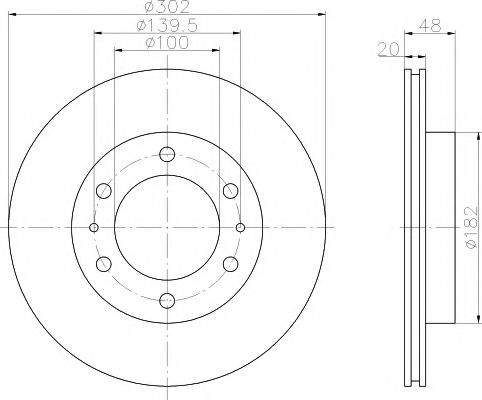 Тормозной диск HELLA PAGID 8DD 355 105-191