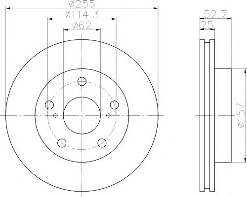 Тормозной диск HELLA PAGID 8DD 355 105-241