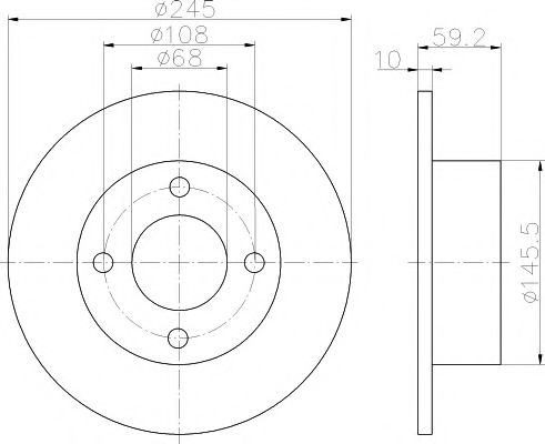 Тормозной диск HELLA PAGID 8DD 355 100-601