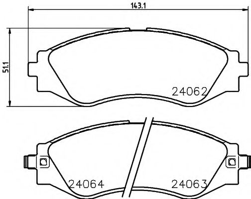 Комплект тормозных колодок, дисковый тормоз HELLA PAGID 8DB 355 010-951