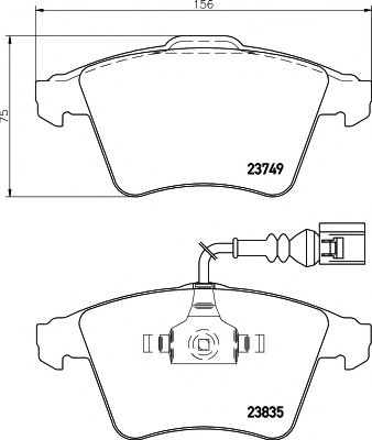 Комплект тормозных колодок, дисковый тормоз HELLA PAGID 8DB 355 011-621