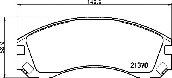 Комплект тормозных колодок, дисковый тормоз HELLA PAGID 8DB 355 011-751