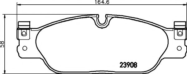 Комплект тормозных колодок, дисковый тормоз HELLA PAGID T1542