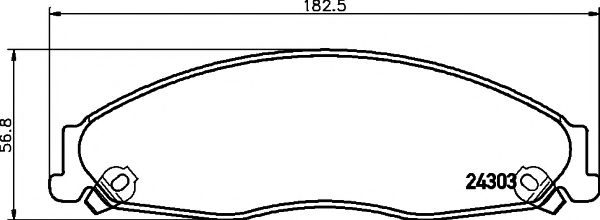 Комплект тормозных колодок, дисковый тормоз HELLA PAGID 8DB 355 006-791