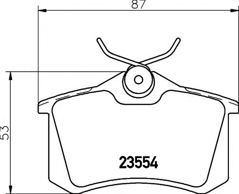 Комплект тормозных колодок, дисковый тормоз HELLA PAGID 8DB 355 019-911