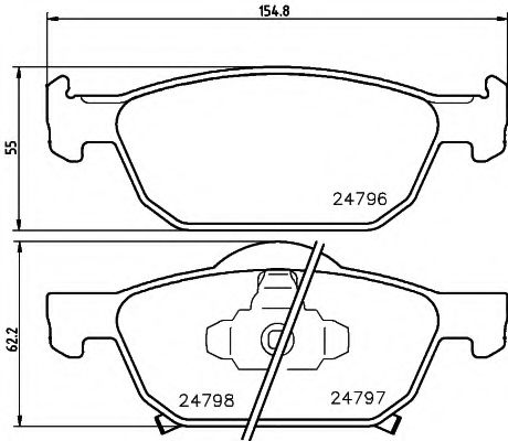 Комплект тормозных колодок, дисковый тормоз HELLA PAGID 8DB 355 013-891