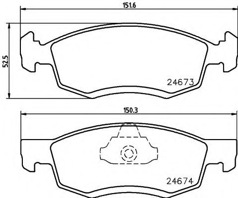 Комплект тормозных колодок, дисковый тормоз HELLA PAGID 8DB 355 013-951