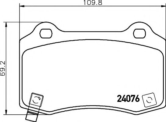 Комплект тормозных колодок, дисковый тормоз HELLA PAGID 8DB 355 014-211