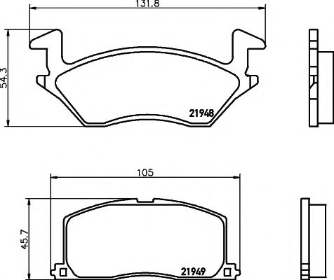 Комплект тормозных колодок, дисковый тормоз HELLA PAGID 8DB 355 016-781