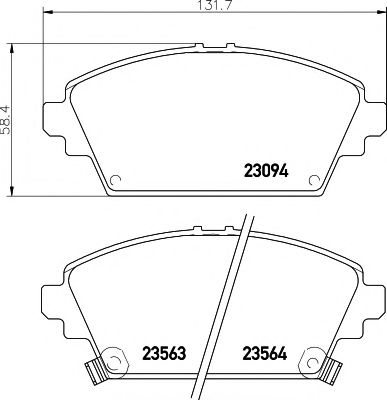 Комплект тормозных колодок, дисковый тормоз HELLA PAGID 8DB 355 017-171