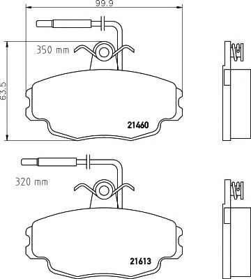 Комплект тормозных колодок, дисковый тормоз HELLA PAGID 8DB 355 017-981