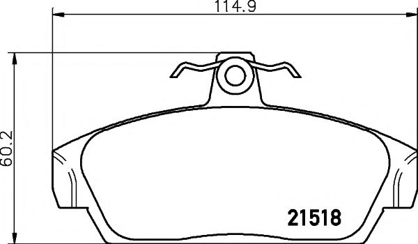 Комплект тормозных колодок, дисковый тормоз HELLA PAGID 8DB 355 018-081