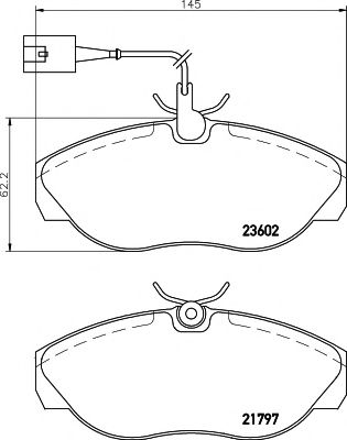 Комплект тормозных колодок, дисковый тормоз HELLA PAGID 8DB 355 018-891