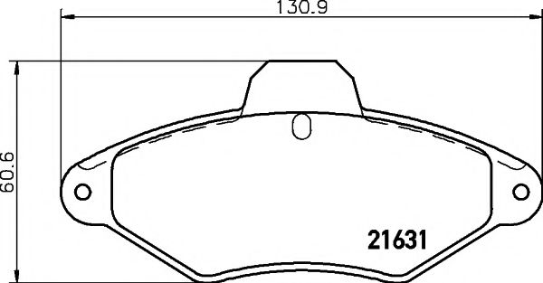 Комплект тормозных колодок, дисковый тормоз HELLA PAGID 8DB 355 019-201