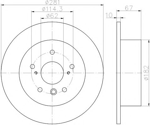 Тормозной диск HELLA PAGID 8DD 355 118-311