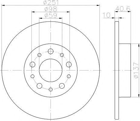 Тормозной диск HELLA PAGID 8DD 355 118-071