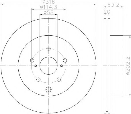 Тормозной диск HELLA PAGID 8DD 355 118-451