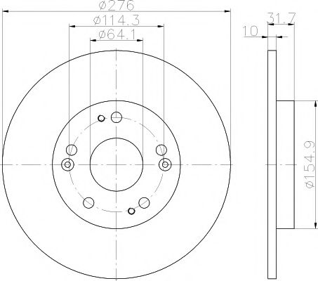 Тормозной диск HELLA PAGID 8DD 355 118-351