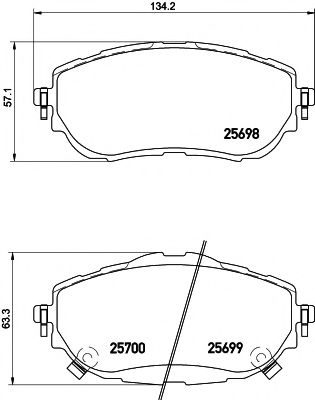 Комплект тормозных колодок, дисковый тормоз HELLA PAGID 8DB 355 020-281