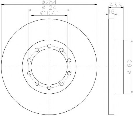 Тормозной диск HELLA PAGID 8DD 355 118-521