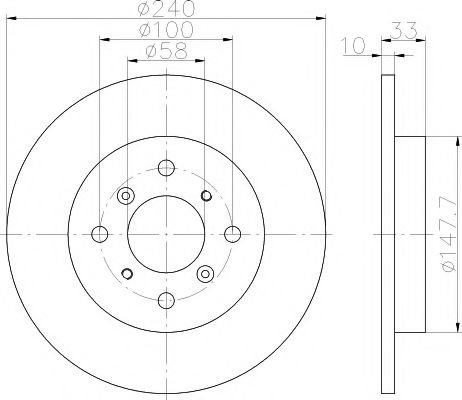 Тормозной диск HELLA PAGID 8DD 355 119-291