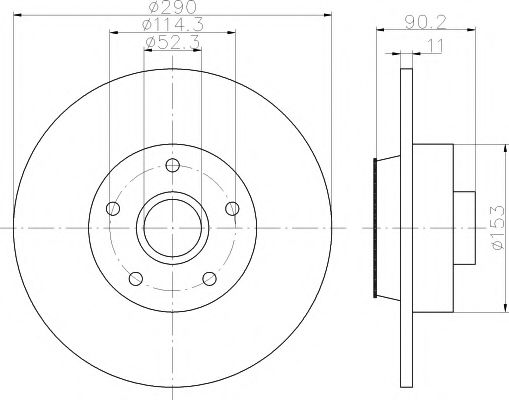 Тормозной диск HELLA PAGID 8DD 355 119-301