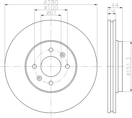 Тормозной диск HELLA PAGID 8DD 355 119-361