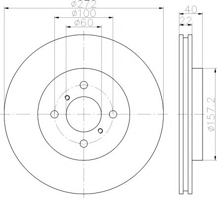 Тормозной диск HELLA PAGID 8DD 355 119-471