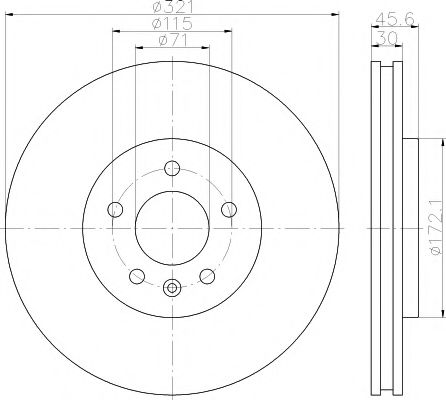 Тормозной диск HELLA PAGID 8DD 355 119-631