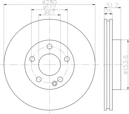 Тормозной диск HELLA PAGID 8DD 355 119-601