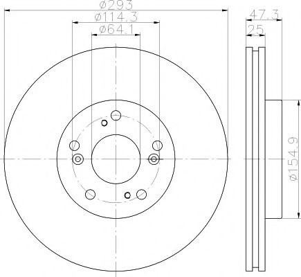 Тормозной диск HELLA PAGID 8DD 355 119-571