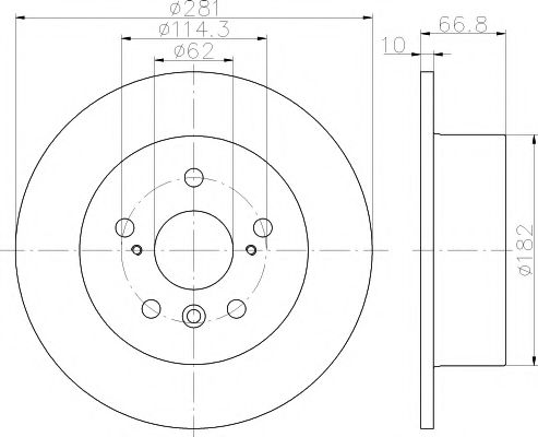 Тормозной диск HELLA PAGID 8DD 355 119-671