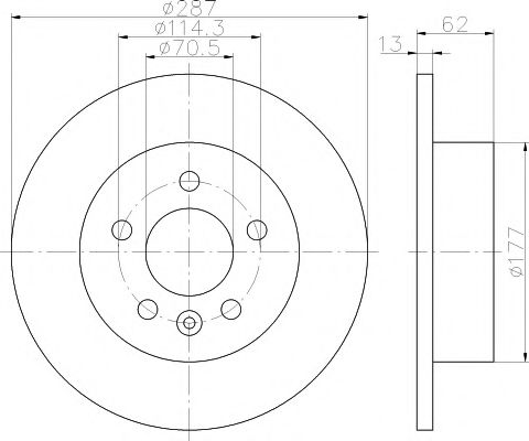 Тормозной диск HELLA PAGID 55504