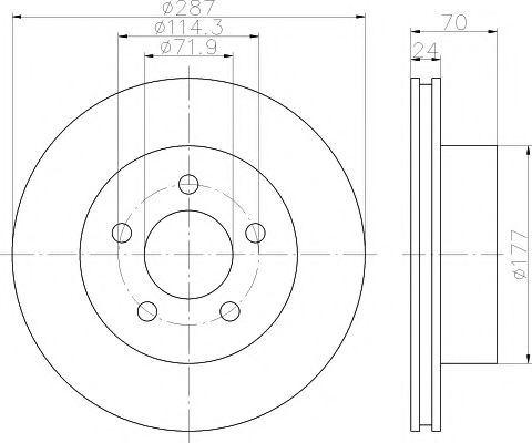 Тормозной диск PAGID 55582